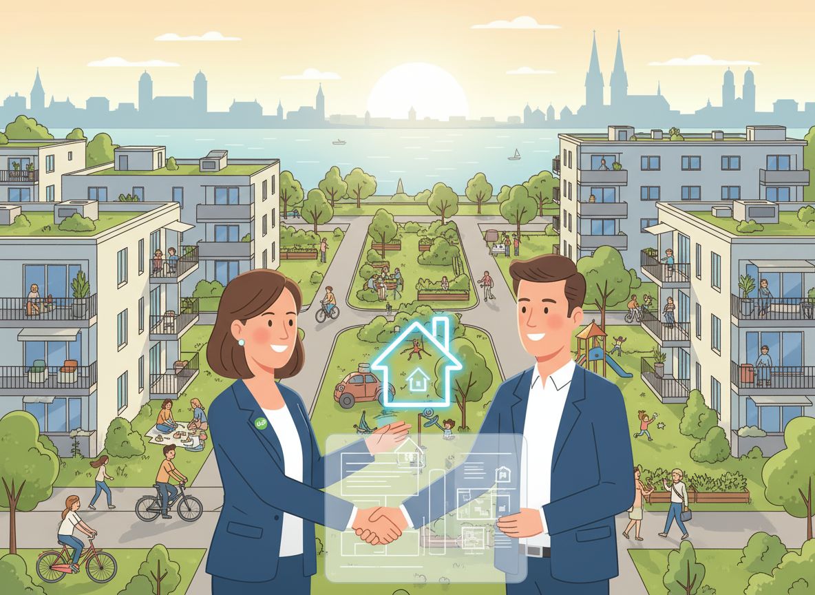 Grafik zur Einbindung von Solarstrom und LEG im Wohnbau